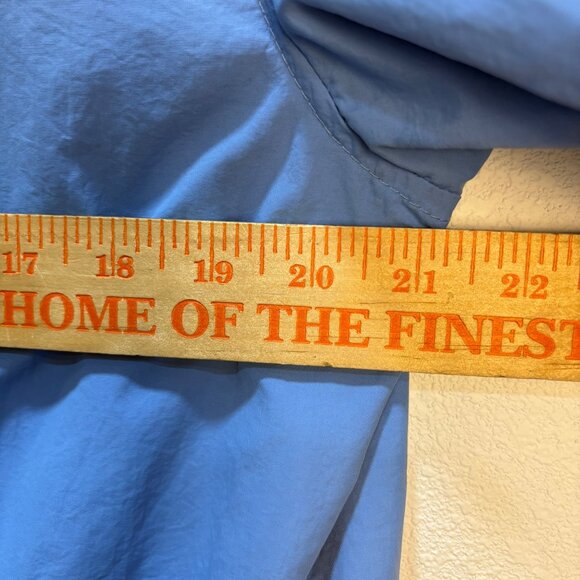 Eddie Bauer Womens Blue Small Nylon Hooded Jacket Lightweight Rain Vintage - Picture 6 of 9